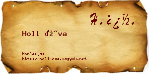 Holl Éva névjegykártya